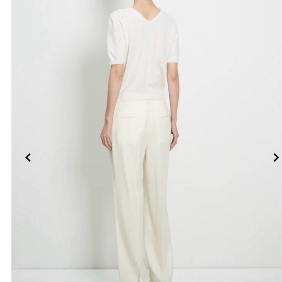 The Row Pants - The Row Paolo Wool & Silk Top - White